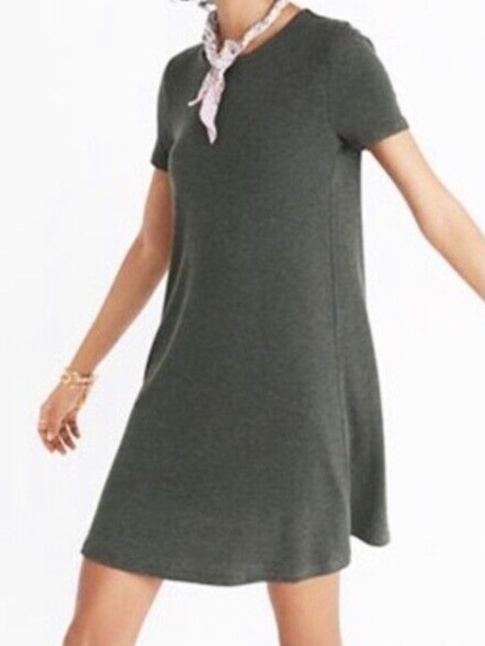 Madewell Ribbed Swingy Tee Dress